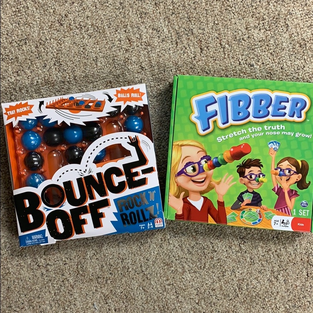 Bounce Off & Fibber games